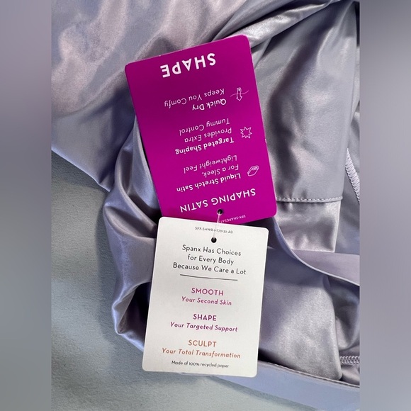 SPANX Thong Bodysuit Purple Light Orchid Satin Women SZ 2X Shapewear Unlined NWT - Picture 12 of 16